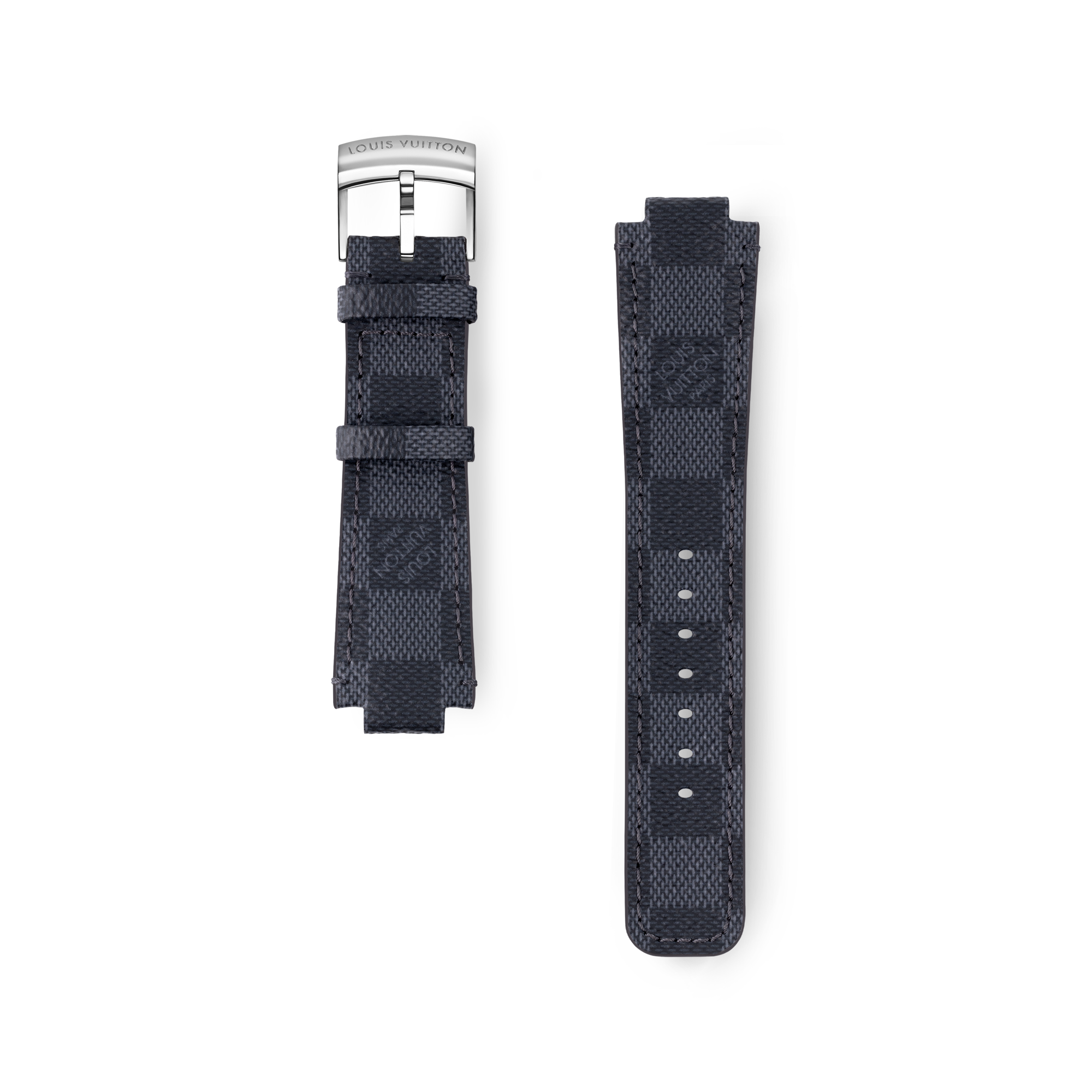 Tambour Damier Graphite Canvas Strap - Watches Collections R15315